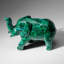 Genuine Polished Malachite Elephant Carving (4.3 lbs)-1469168405