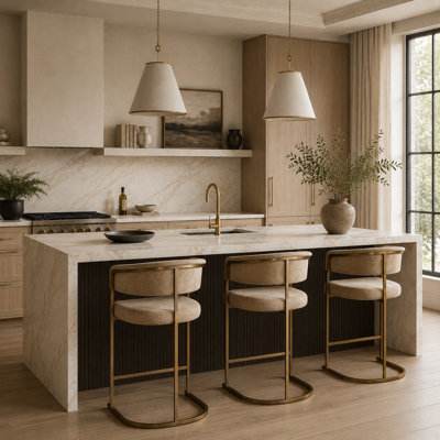 Sebastian - Modern Fabric + Counter Chair