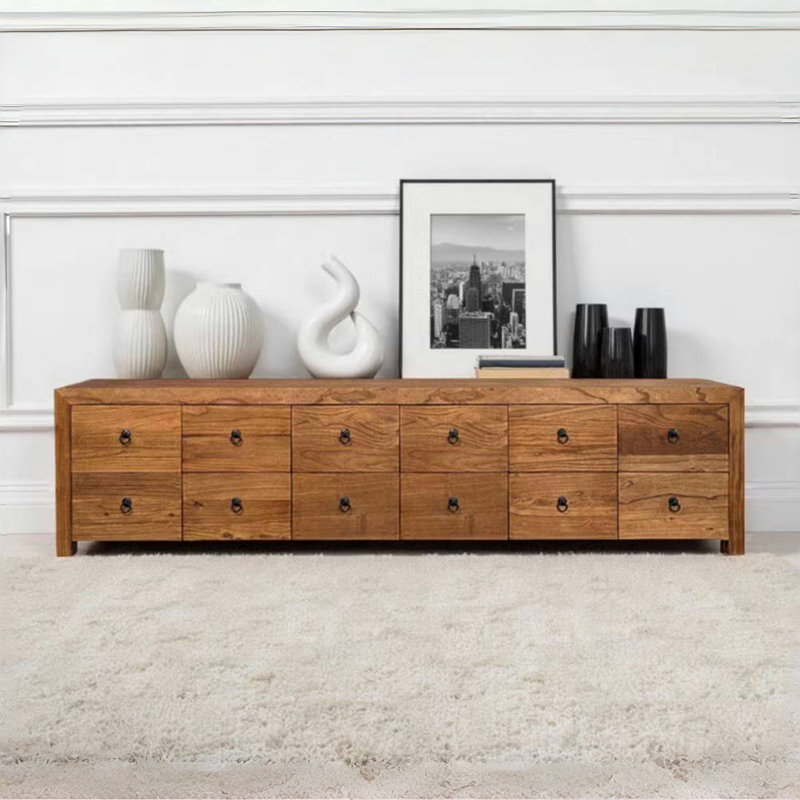 Simple Solid Wood Storage TV Cabinet