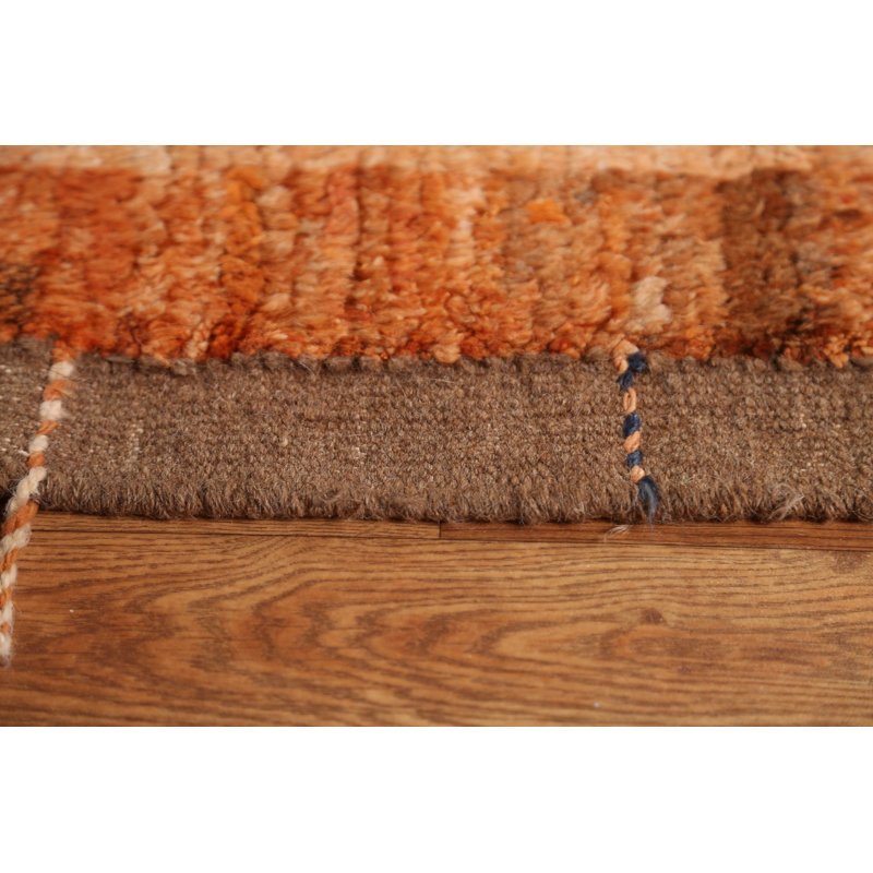 One-of-a-Kind 8'10" x 12'3" New Age Rectangle Wool Area Rug in Blue and Green