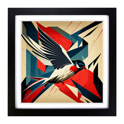 Swallow Constructivism No.1 - Framed Print