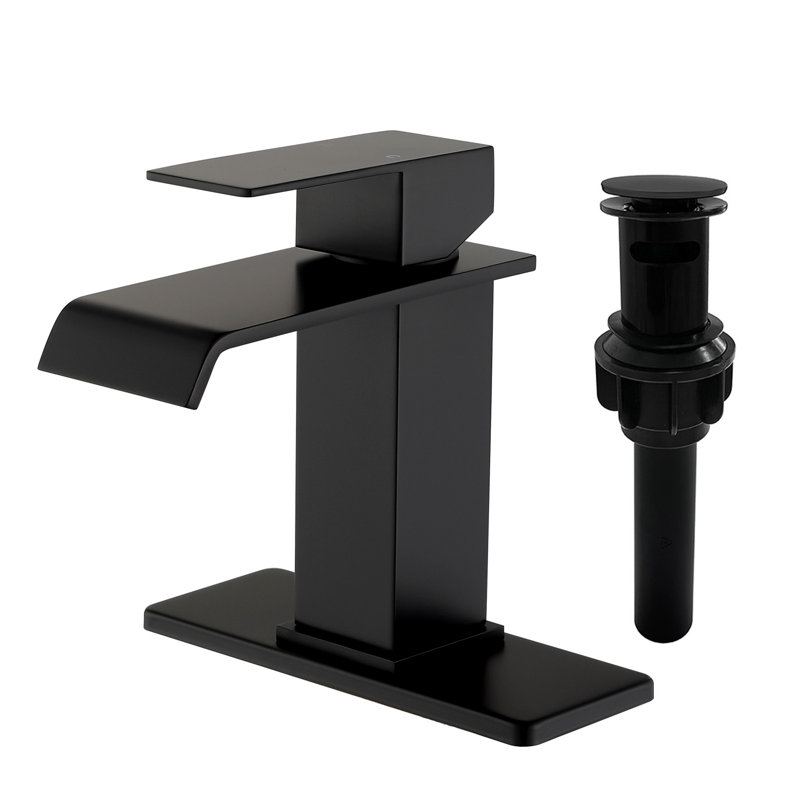 Bathroom Faucet, Modern Single Handle Bathroom Faucets For 1 Or 3 Hole Bathroom Sink Faucet Vanity Washbasin Faucet Lavatory Mixer Taps With Pop-up Drain And Supply Hoses