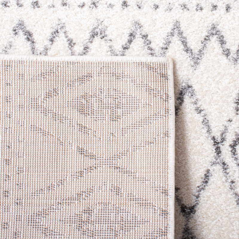 Tapis ivoire / gris Southwestern, Rectangle 8 pi x 10 pi