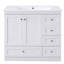 Meuble-lavabo simple 17,90 po avec plateau en résine Risha-1300681660