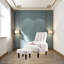 Fauteuil inclinable blanc crème de conception moderne avec une expérience douillette et relaxante pour le salon