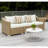 Outdoor Furniture Rattan Sofa,Rattan Wicker Seater Patio Couch With Cushions,Throw Pillows-2062734975
