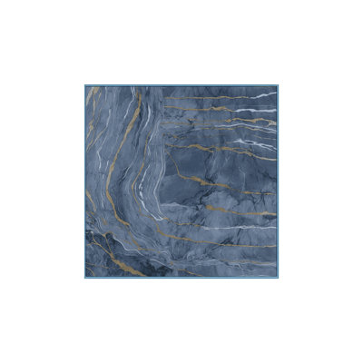 Tapis bleu lavable à la machine