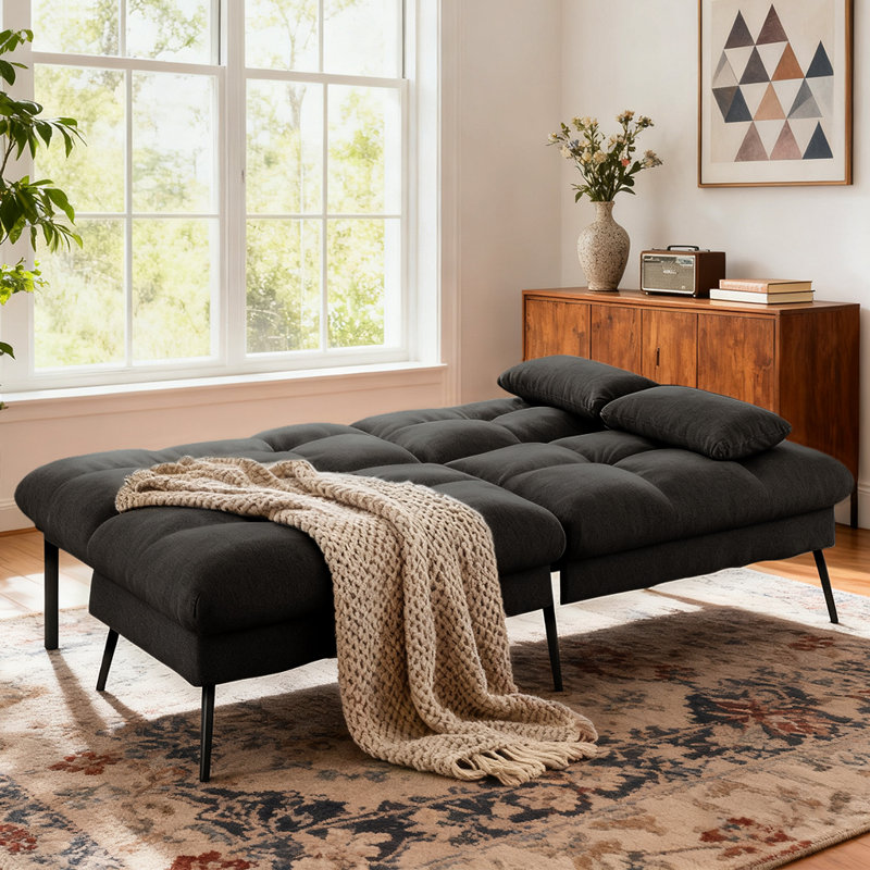 Fabric Sofa Bed, Black