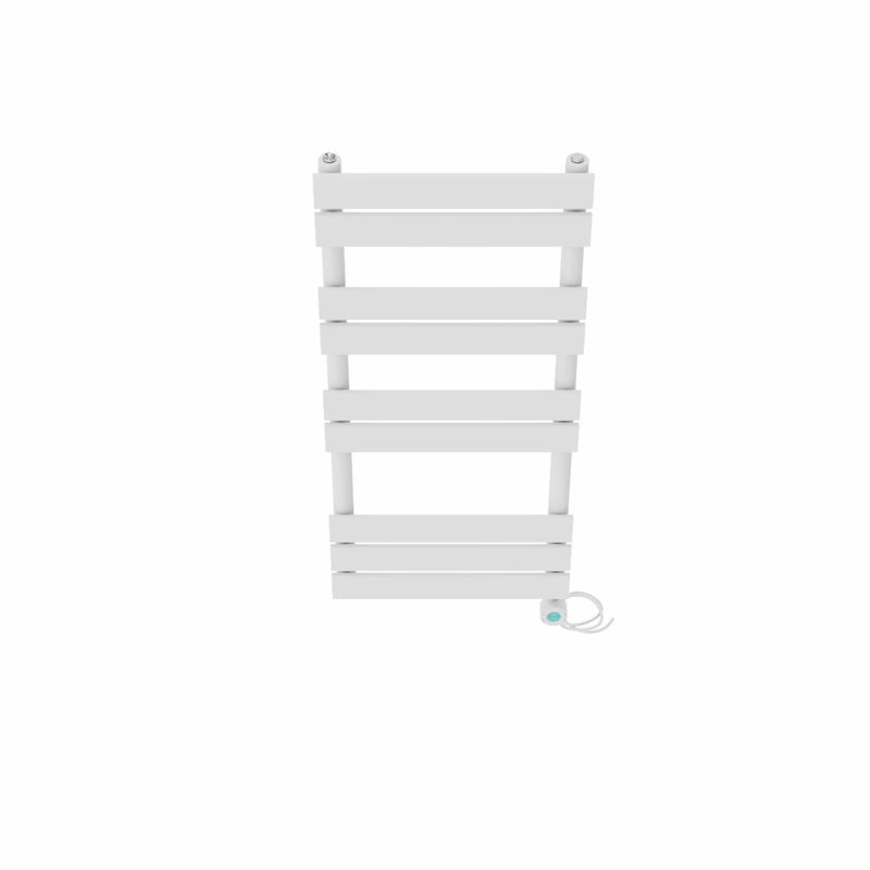 Flat Panel Towel Rail Heated Towel Rails, 100cm H x 45cm W x 6.2cm D, White