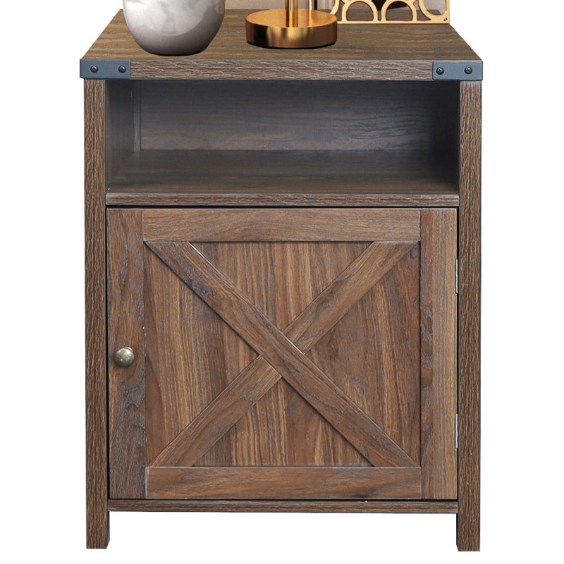 Kostyantyn 18'' W Nightstand, Dark Walnut