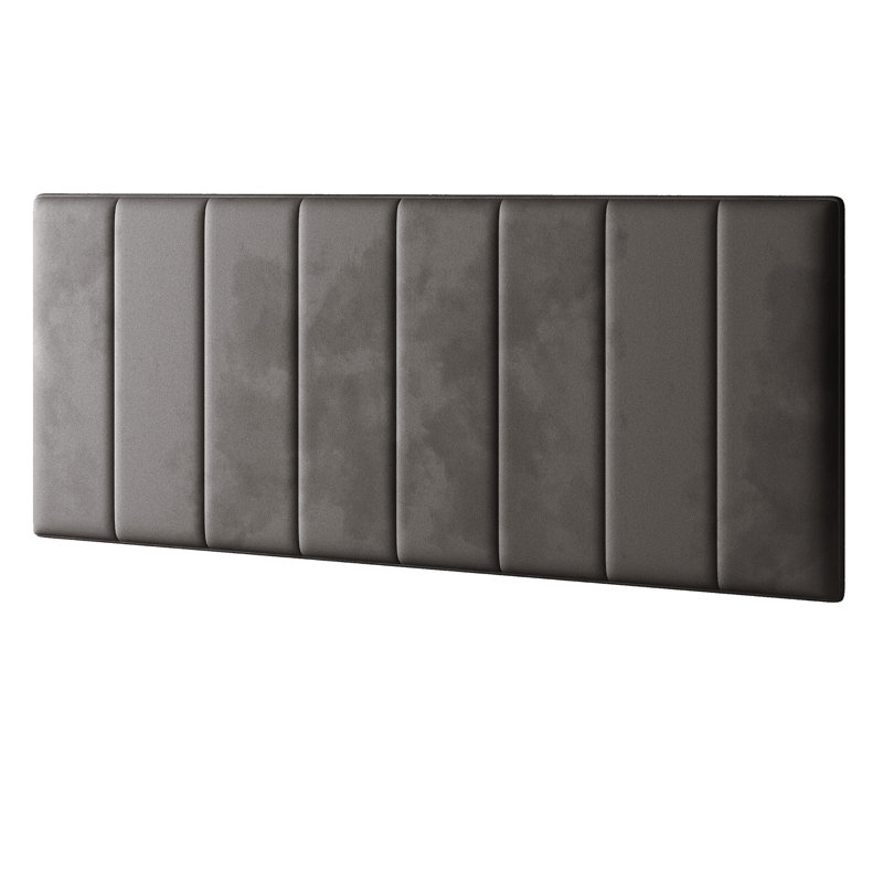 Hedley Upholstered Headboard, Charcoal, Kingsize (5')