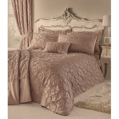Blush Pink Luxury Jacquard Duvet Cover Set
