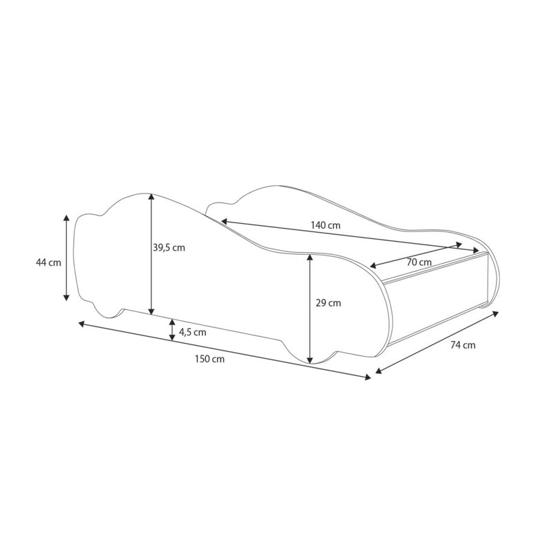 Standard Car, Cot Bed / Toddler (70 x 140cm)