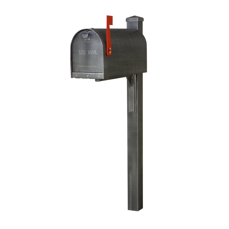 Titan Steel Curbside Mailbox W/Wellington Post