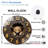 Vintage Wooden Round Wall Clock with Numbers Art - 12'' Modern Glass Wall Clock
