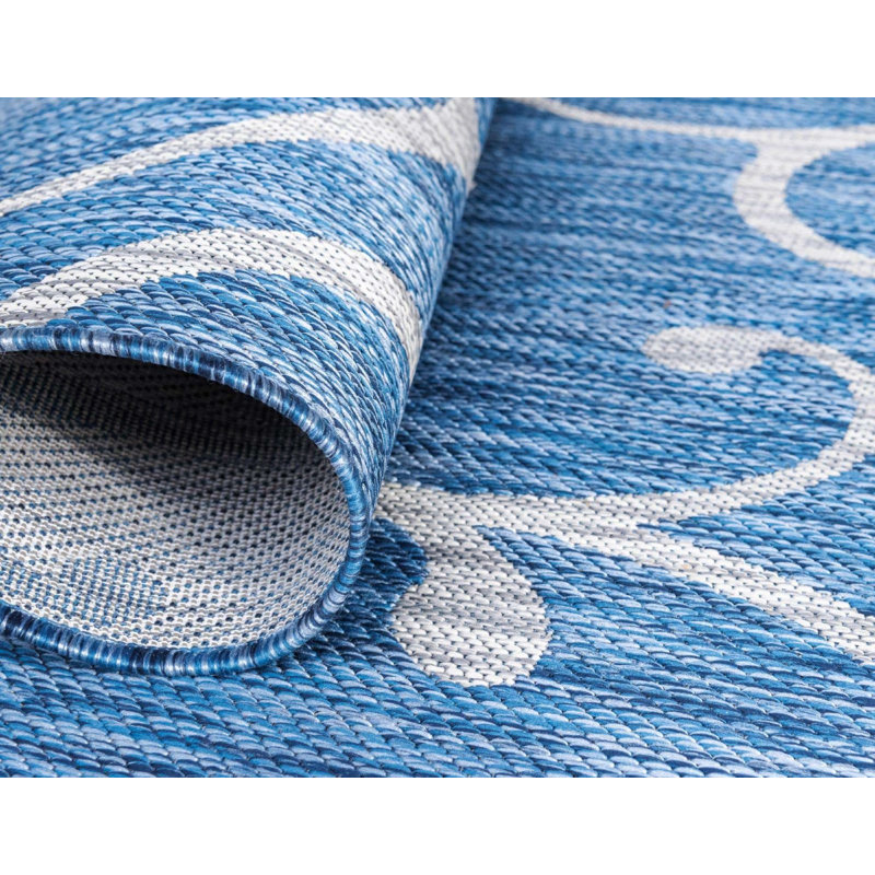 Hornersville Floral Indoor / Outdoor Rug, Rectangle 8' x 11'4"