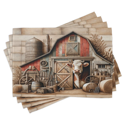 Polyester No Pattern Rectangle Placemat