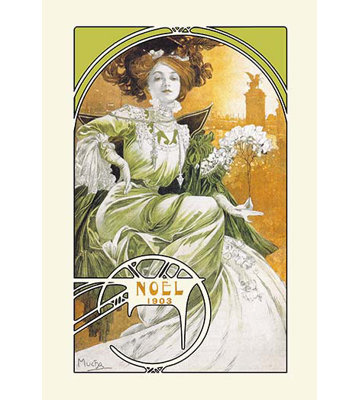Noel 1903 by Alphonse Maria Mucha - Wrapped Canvas Advertisements