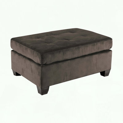 Modern Ottoman with Tufted Detail and Pocket Coils