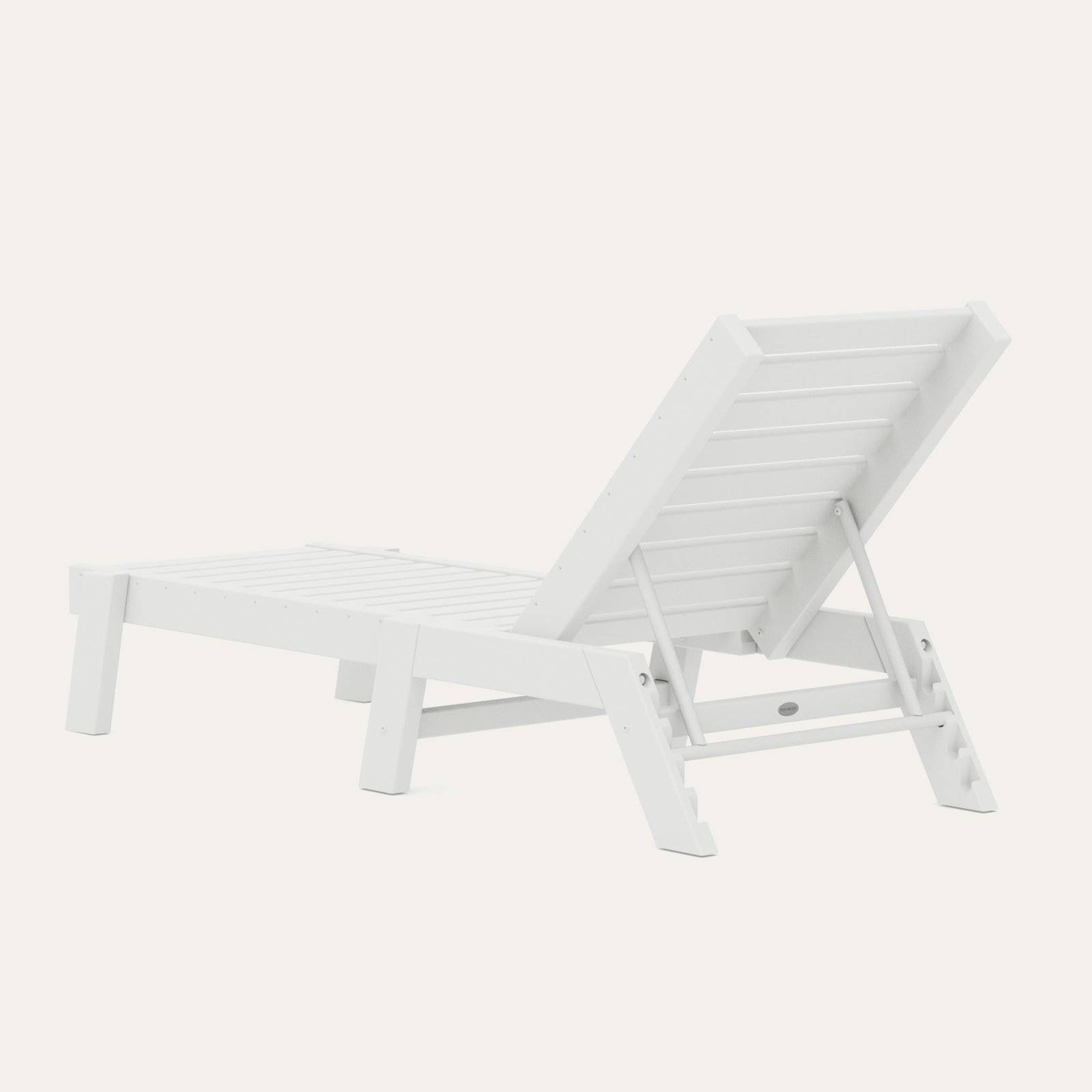 POLYWOOD® Captain 25" Patio Chaise Lounge, White
