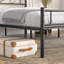 3-Pieces Bedroom Set, Metal Platform Bed Frame With Headboard And 2 Nightstand, Steel Slats Support, Easy To Assemble-126326242