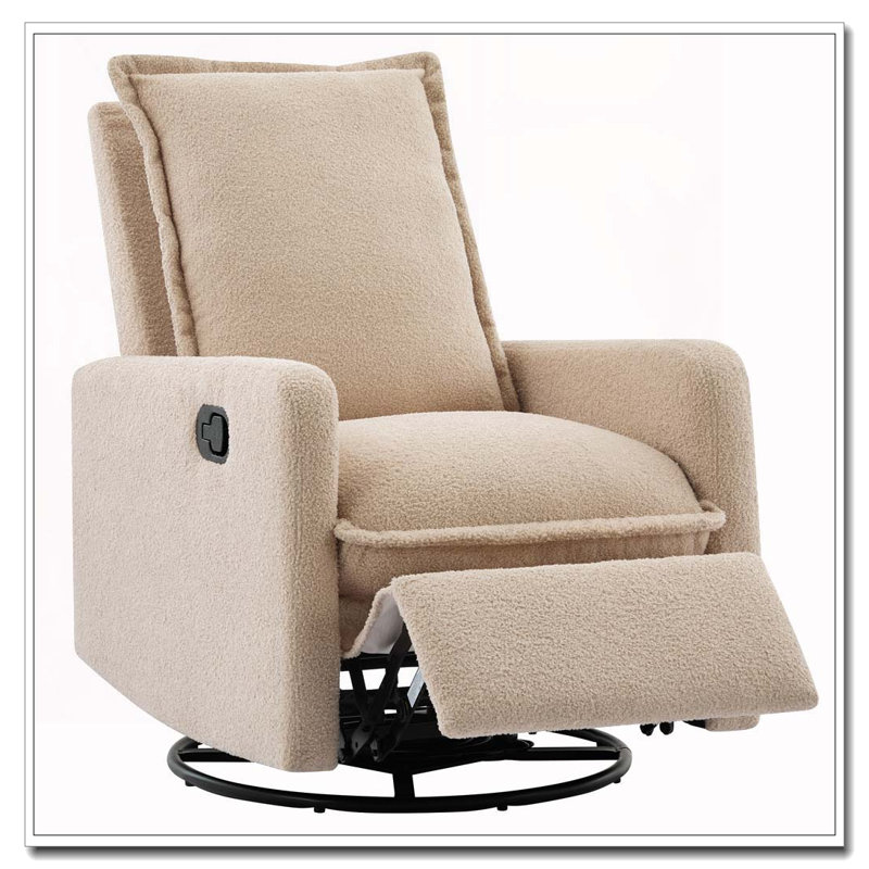 Swivel Rocker Recliner Chair, Oatmeal
