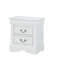 1pc Table de chevet blanche Louis Philippe
