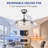 Gerede 36" Three Blade LED Retractable Ceiling Fan With Remote Control And Light Kit-598517749