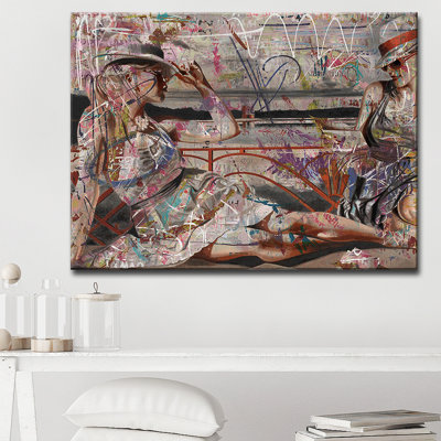 Lounging Ladies by Ready2HangArt™ - Graphic Art on Canvas