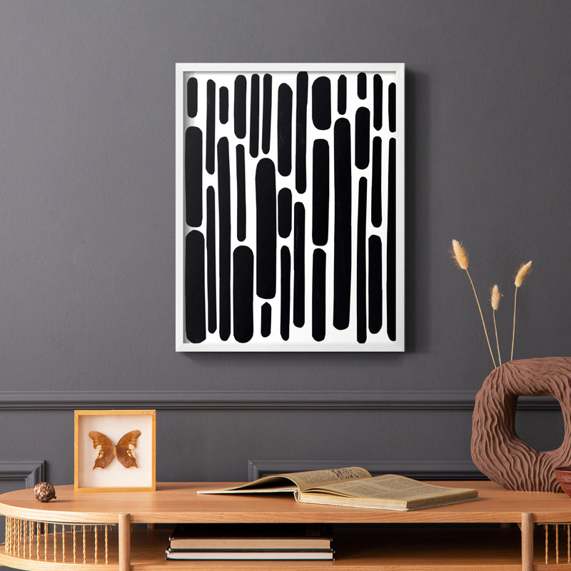 Shuffle I, reproduction encadrée - bois massif, Blanc, H 14 po x l 11 po