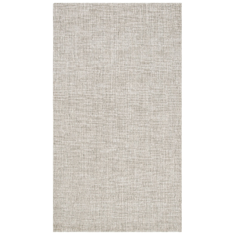 Brandalucci Natural Fiber Hand Loomed Jute/Cotton Rug in Gray/Sage, Rectangle 4' x 6'