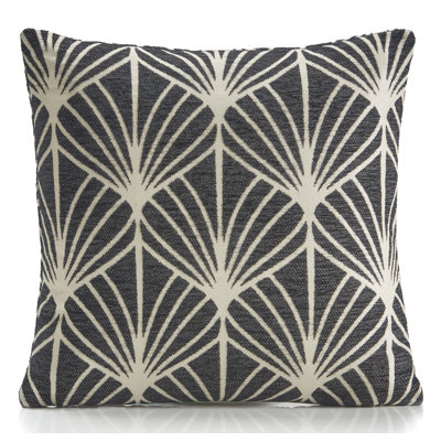 Cabreriza Geometric Silver Square Cushion Cover