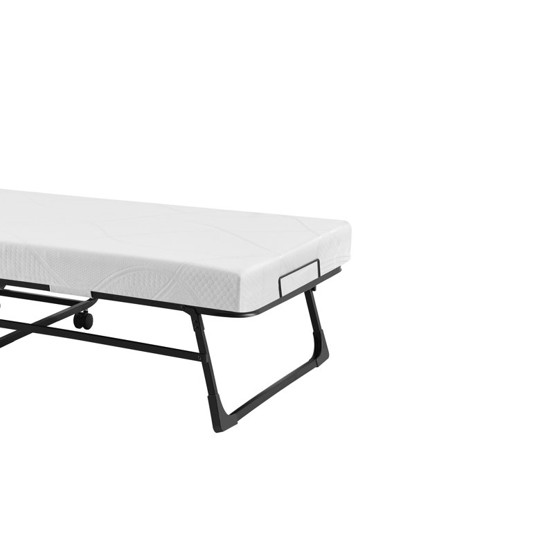 Folding Rollaway Bed with 4" Twin Mattress