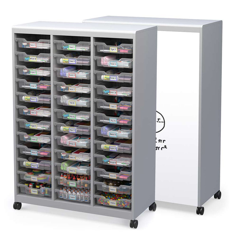 Chariot de rangement mobile avec bacs Voyager, L 41 po x H 59,5 po x P 19 po