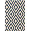 Tapis ivoire / bleu marine en jute / sisal tissé à la main Nilde-15993338