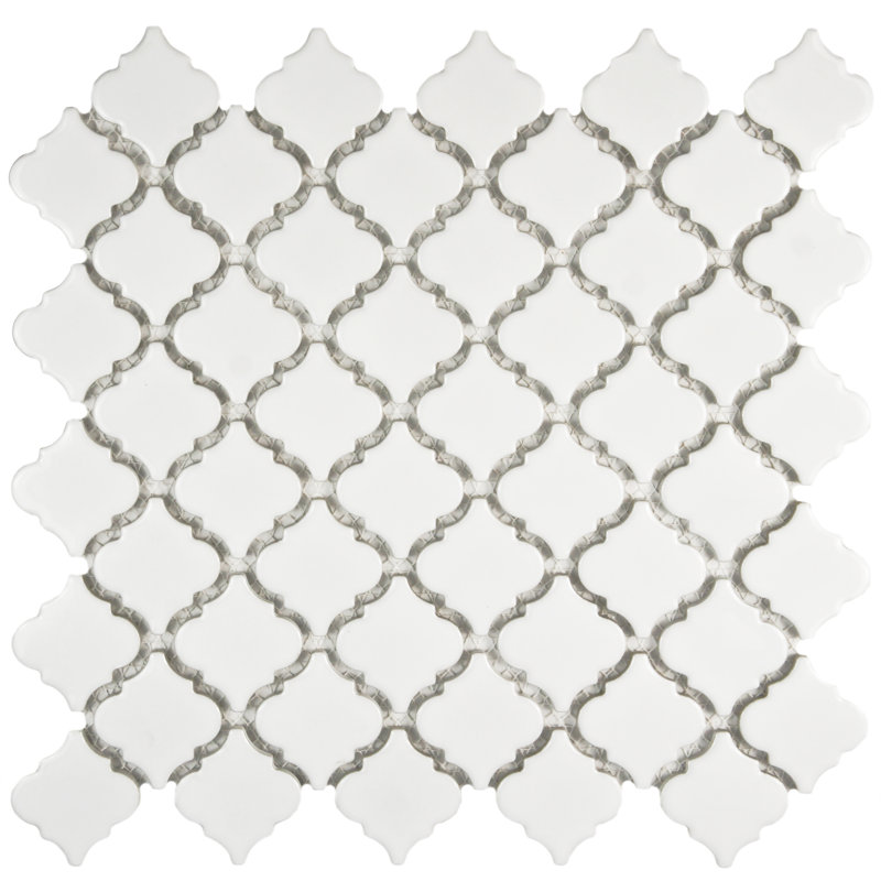 Hudson Tangier 2" x 2" Porcelain Grid Mosaic Wall & Floor Tile, Glossy White