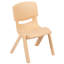 Chaise d'école en plastique empilable avec siège d'une hauteur de 10,5 po-2132751943-2132751940