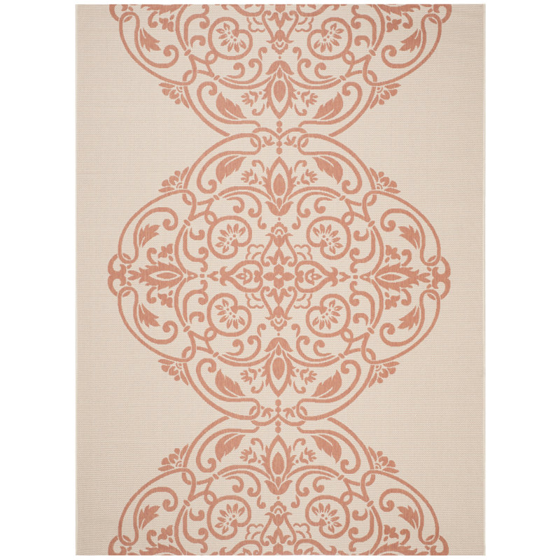 Tapis ikat cannelle Topiaire, Rectangle 8 pi x 11 pi 2 po
