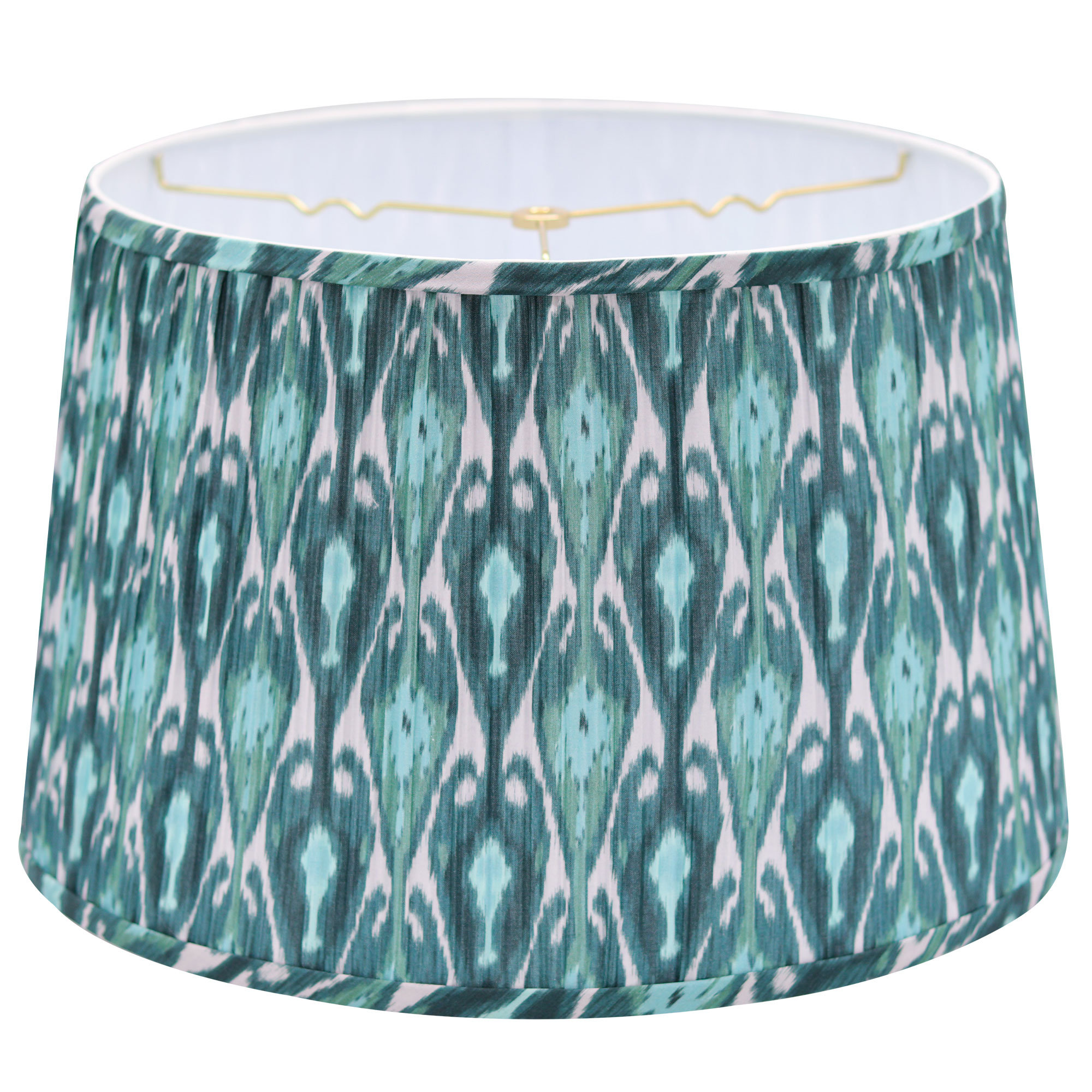 Empire Hardback Lampshade With Washer Fitter, Teal/Aqua, 10.5" H x 16" W x 16" D