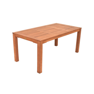 Adabpreet 4 - Person Wood Patio Dining Set with Rectangular Table