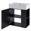 Meuble-lavabo flottant avec lavabo en céramique et rangement à droite-1957224584