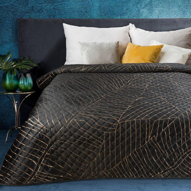 Potvin Polyester No Pattern Bedspread, 62" W x 72" L, 71" W x 64" L