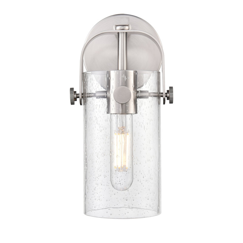 Siglerville Armed Sconce, Seedy, Satin Nickel