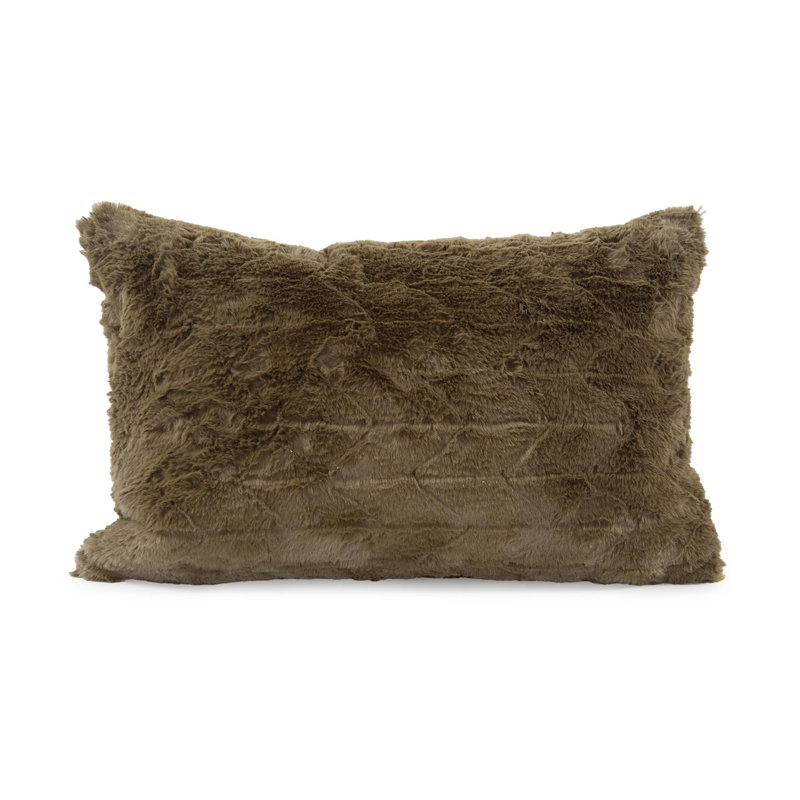 Pillow 14 x 22 Angora Ebony , Polyurethane, Moss