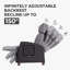 Garden Wicker Recliner Chair, Air Pump Adjustable Backrest Up to 150 Degree with Cushions-222667681-222667682