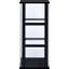 Vitrine en verre noir à 3 tablettes avec verre trempé, offrant un grand espace de rangement dans les espaces de vie, une porte transparente d'une profondeur de 14,09 pouces, ajoutant de la modernité à votre espace principal, H 33,5 po x l 16,71 po, P 14,09 po