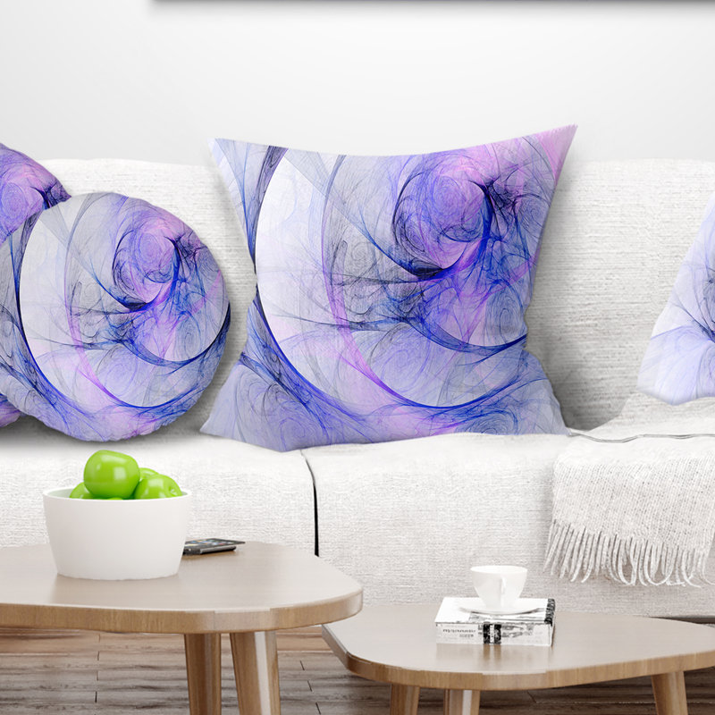 Storm Sky - Abstract Printed Pillow, 16" x 16", Throw Pillow, Blue