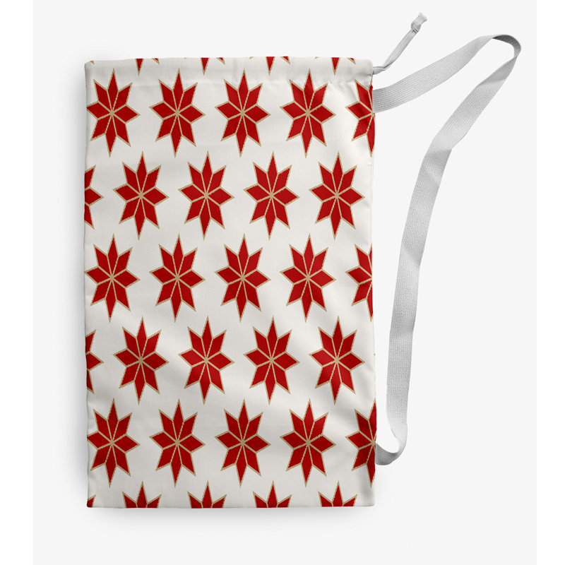 Fabric Laundry Bag with Handles, Small (29" H x 18" W), Red