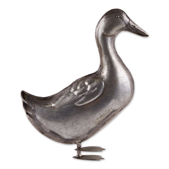 Galvanized Duck Sculpture | Rustic Metal Farmhouse Art