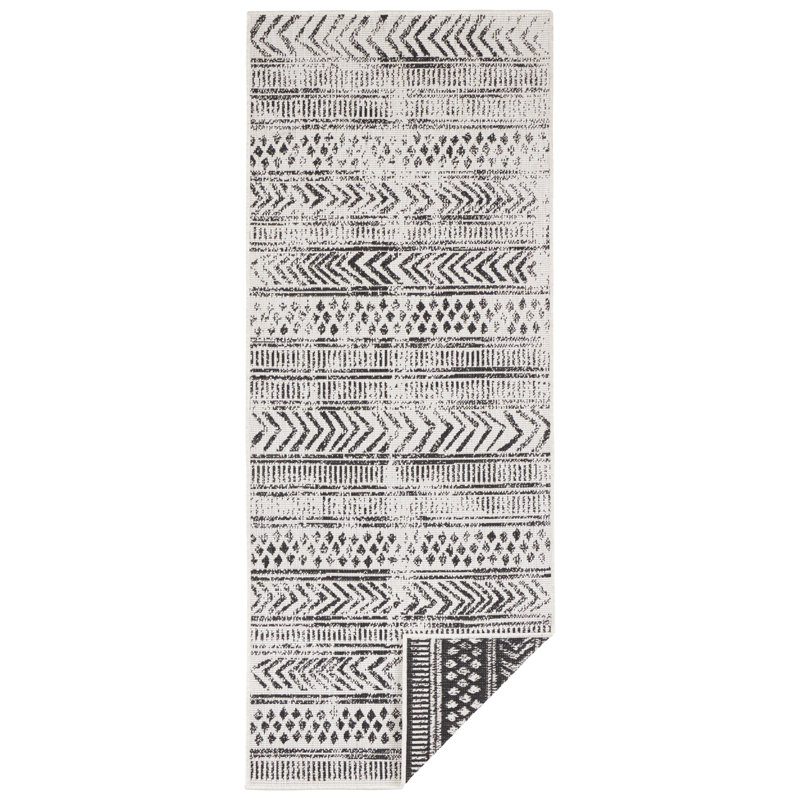 Biri Flatweave Black Rug, Runner 80 x 250cm